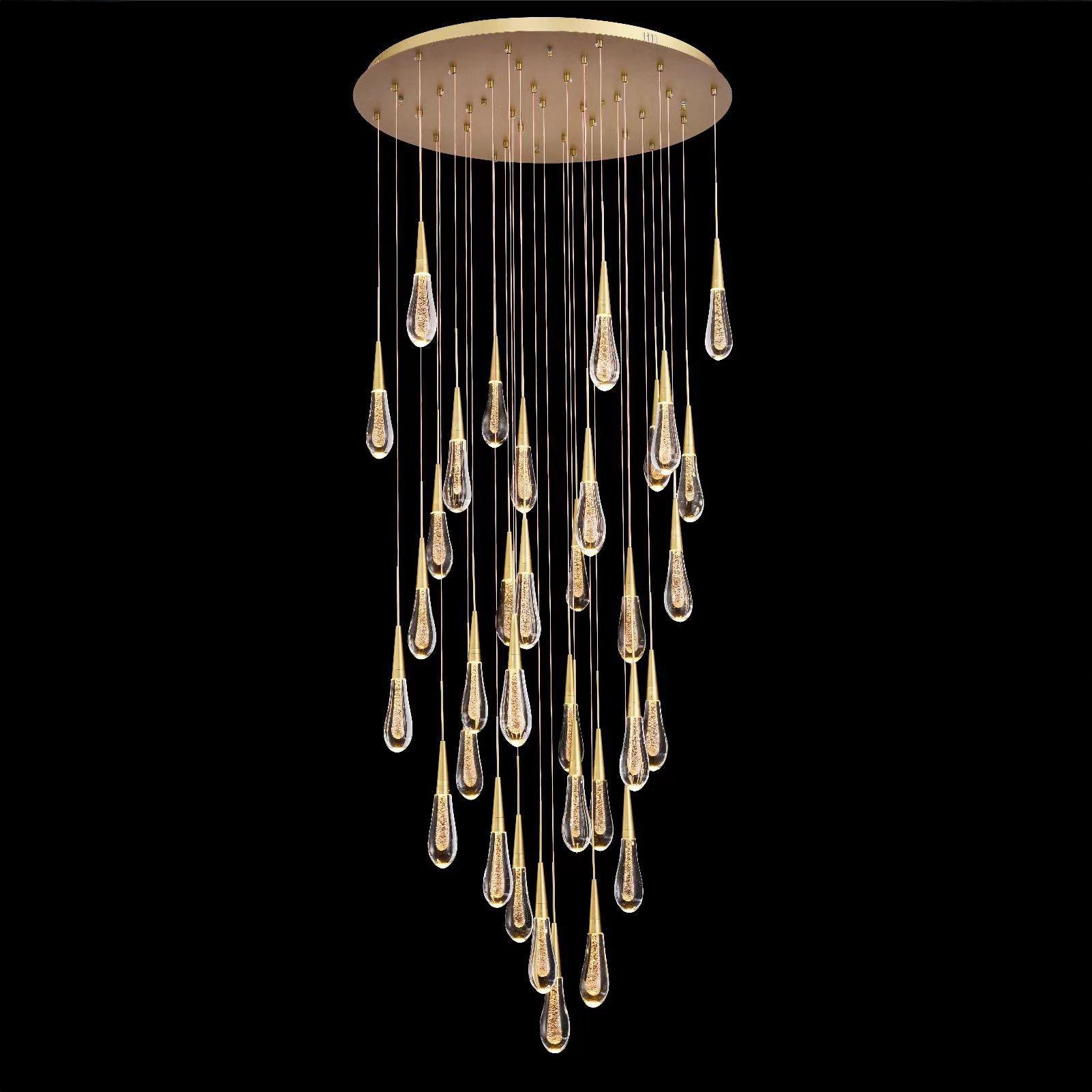 31 Inch Raindrop Round Chandelier