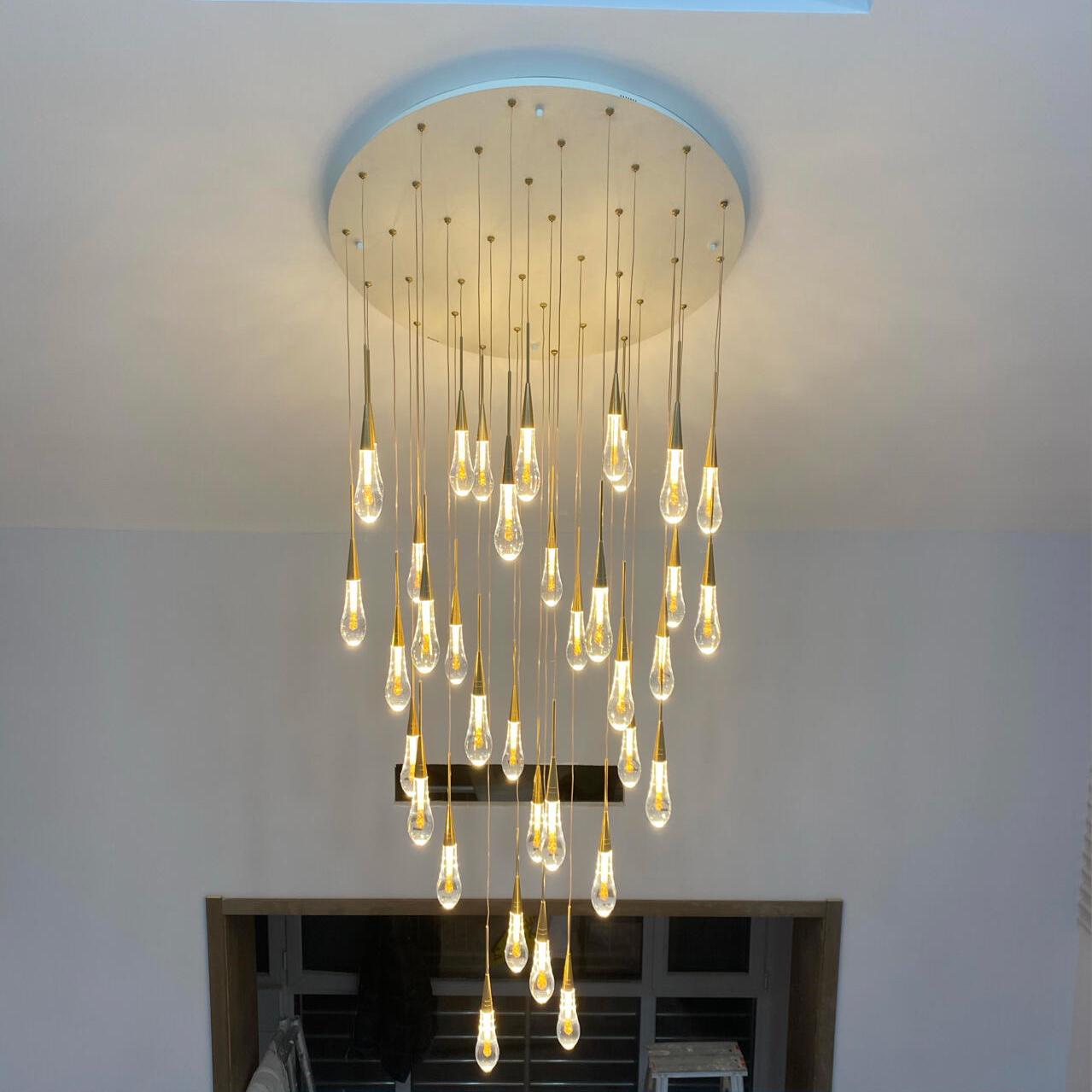 31 Inch Raindrop Round Chandelier