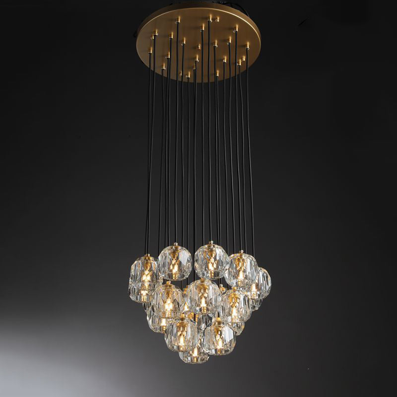 19 Inch Crystal Cluster Chandelier – Boule