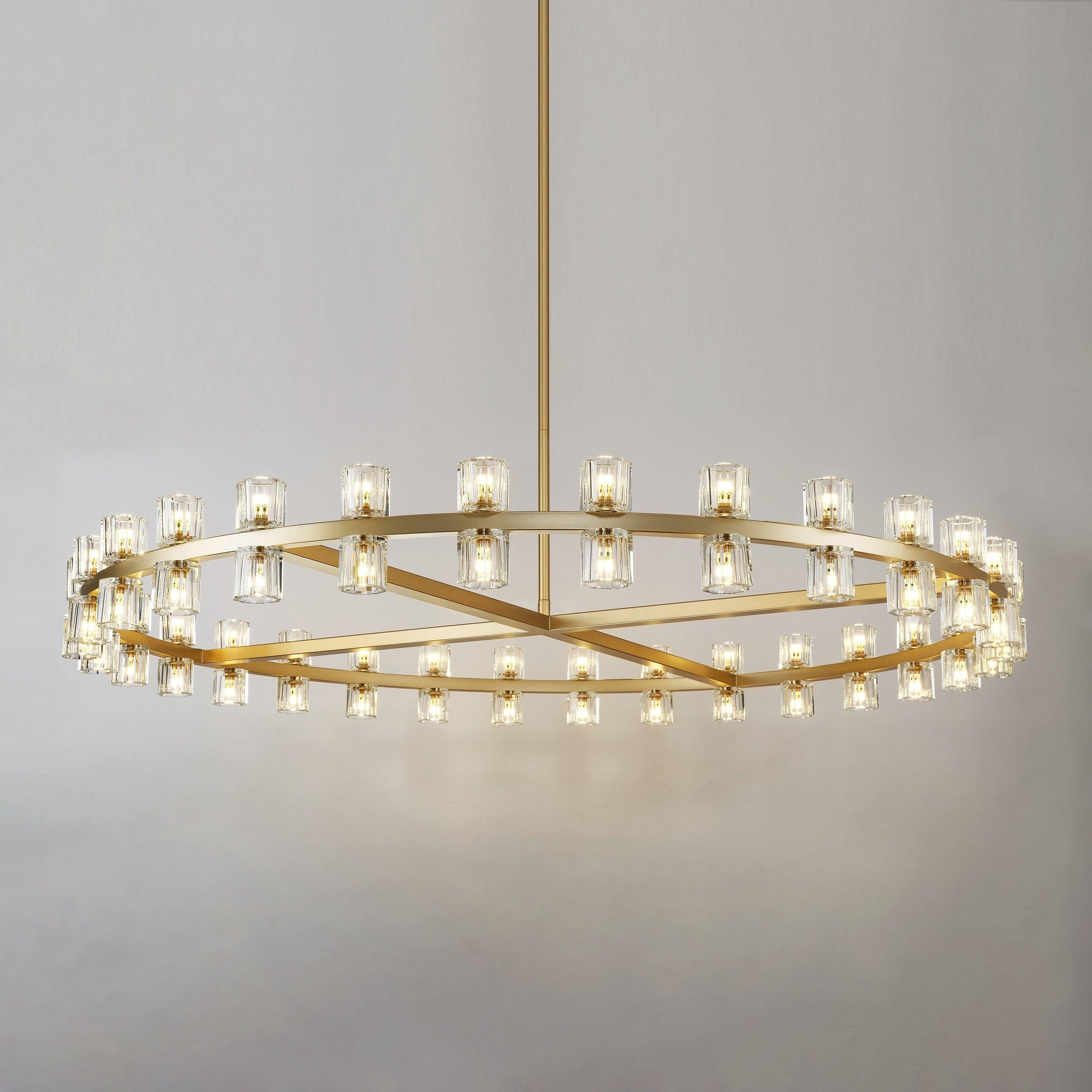 60 Inch Hexagonal Crystal Round Chandelier – Arcachon
