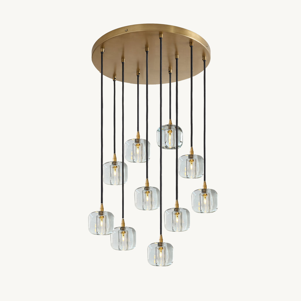 24 Inch Clear Crystal Cube Cascading Chandelier – Cubice