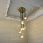 24 Inch Clear Crystal Cube Cascading Chandelier – Cubice