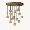 36 Inch Amber Crystal Cube Cascading Chandelier – Cubice