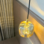 4 Inch Amber Crystal Cube Pendant Light – Cubice