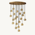 47 Inch Amber Crystal Cube Cascading Chandelier – Cubice