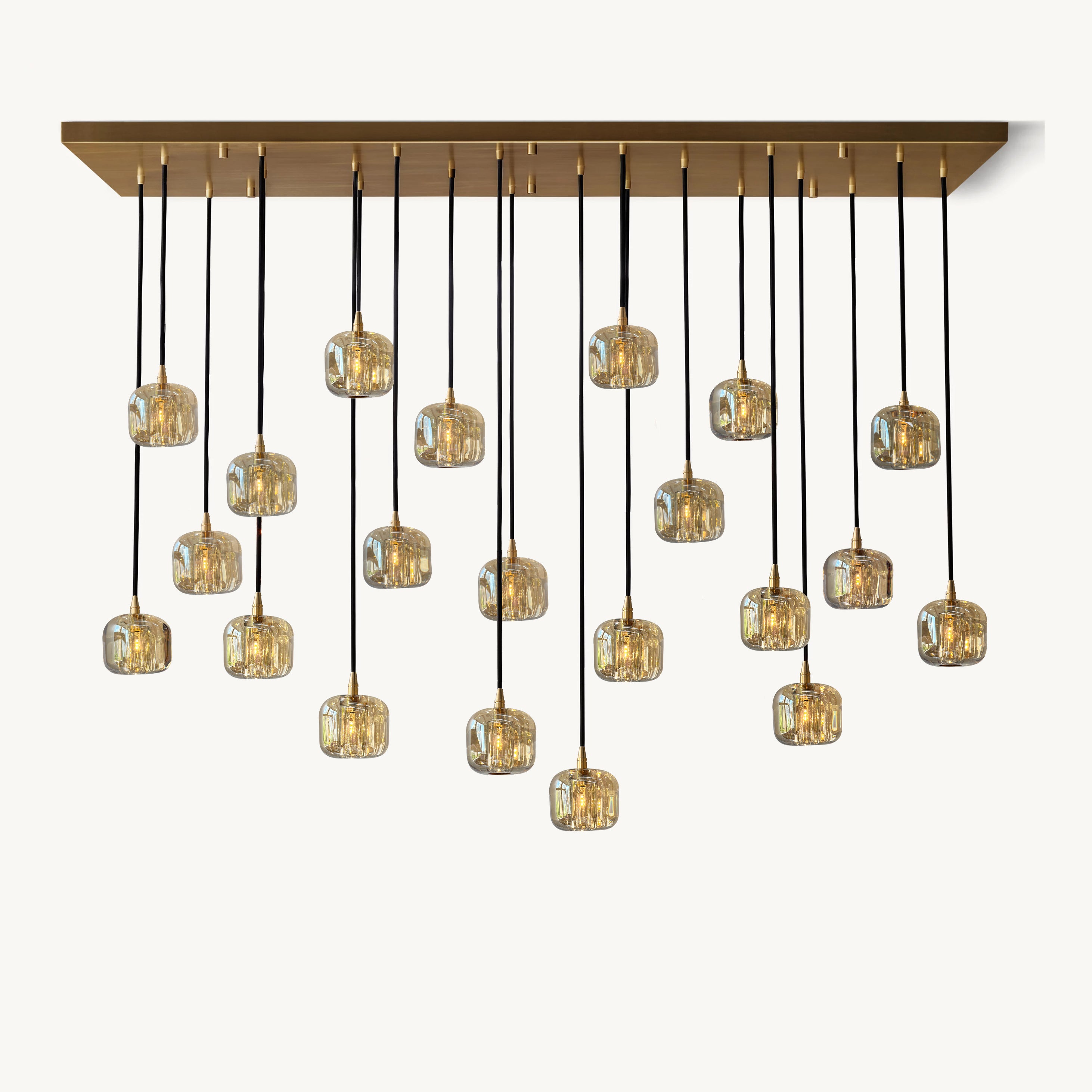 72 Inch Amber Crystal Cube Rectangular Chandelier – Cubice