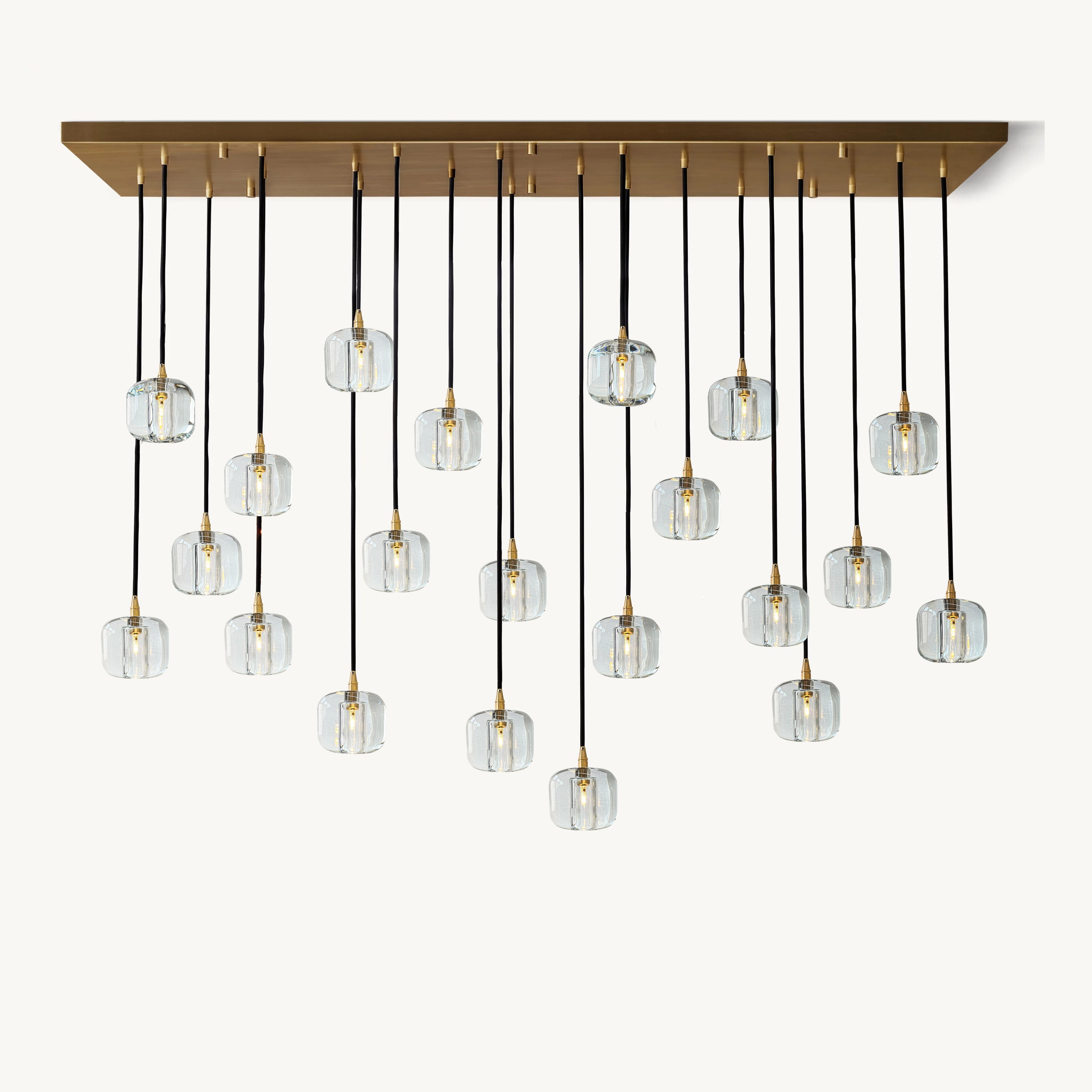 72 Inch Clear Crystal Cube Rectangular Chandelier – Cubice