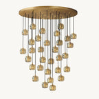 60 Inch Amber Crystal Cube Cascading Chandelier – Cubice