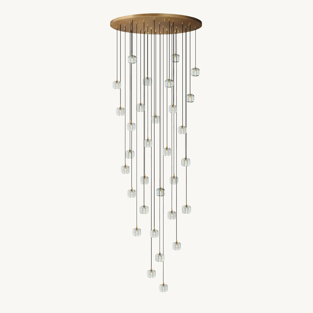 60 Inch Clear Crystal Cube Cascading Chandelier – Cubice