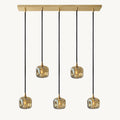 36 Inch Amber Crystal Cube Linear Chandelier – Cubice