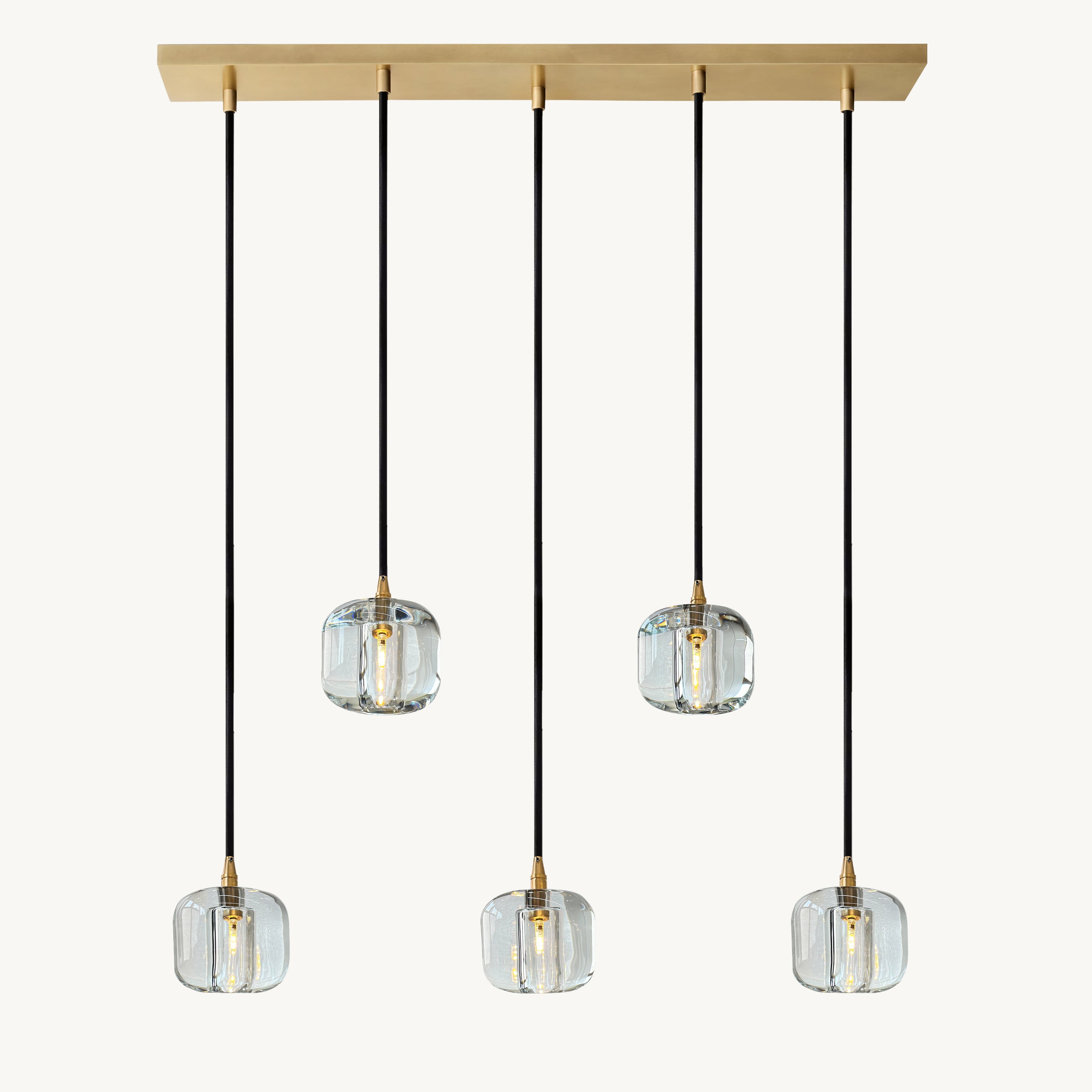 36 Inch Clear Crystal Cube Linear Chandelier – Cubice