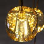 36 Inch Amber Crystal Cube Linear Chandelier – Cubice