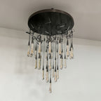 36 Inch Seeded Glass Raindrop Chandelier - Soltaire