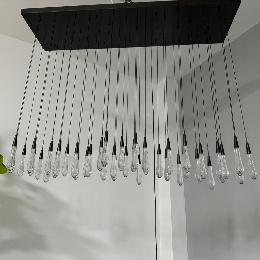 72 Zoll (183 cm) hoher, zweistöckiger Kerzenleuchter aus zylindrischem Glas - Ravelle