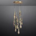 24 Inch Teardrop Glass Round Chandelier – Meteor