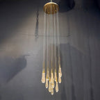 17 Inch Seeded Glass Raindrop Chandelier - Soltaire