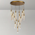 24 Inch Seeded Glass Raindrop Chandelier - Soltaire