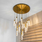 24 Inch Seeded Glass Raindrop Chandelier - Soltaire