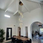 24 Inch Seeded Glass Raindrop Chandelier - Soltaire