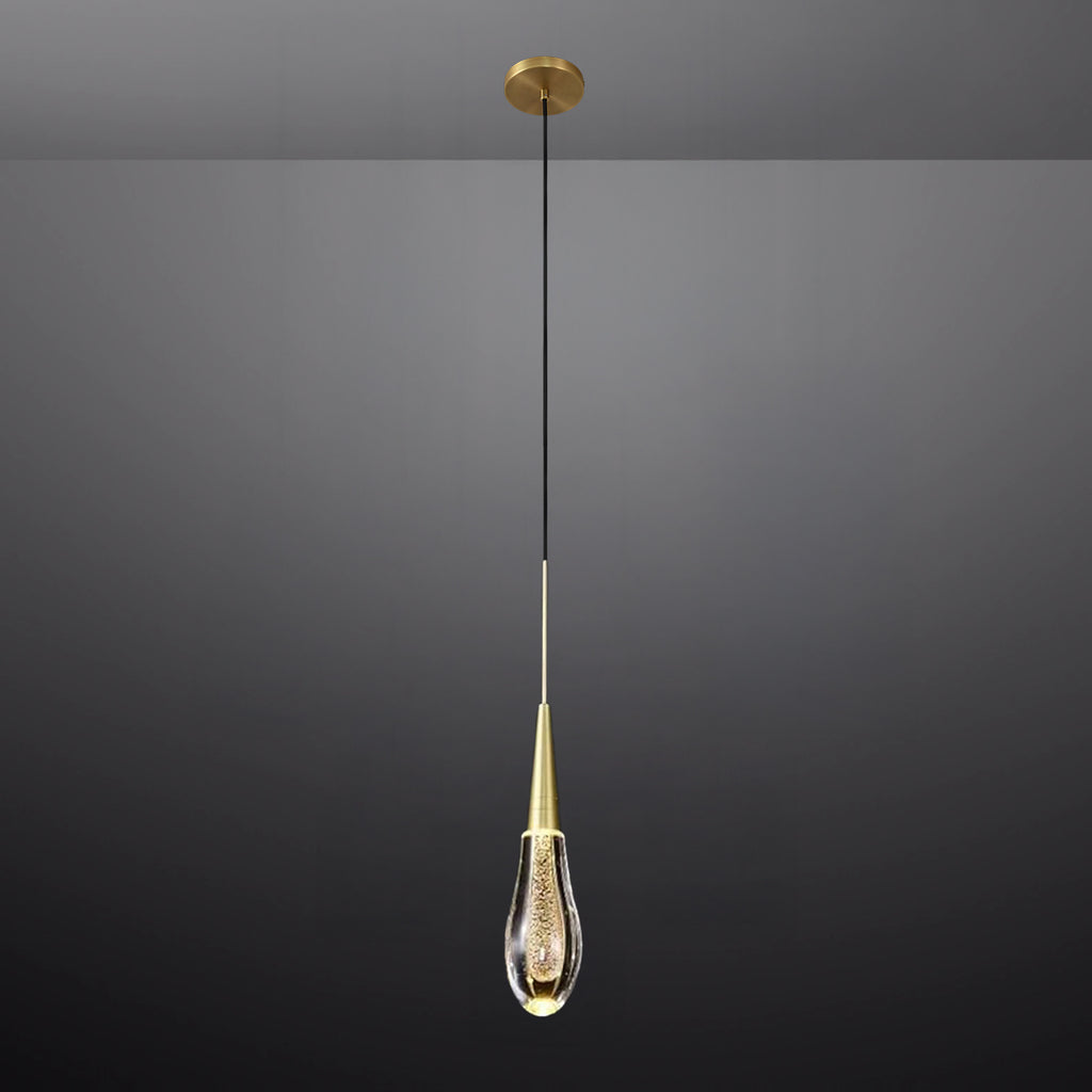 5 Inch Teardrop Glass Pendant Light – Meteor