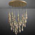 48 Inch Teardrop Glass Round Chandelier – Meteor