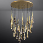 48 Inch Teardrop Glass Round Chandelier – Meteor