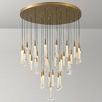 36 Inch Seeded Glass Raindrop Chandelier - Soltaire
