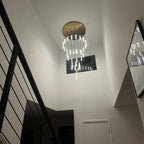 36 Inch Seeded Glass Raindrop Chandelier - Soltaire