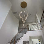 36 Inch Seeded Glass Raindrop Chandelier - Soltaire