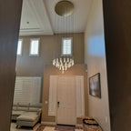 36 Inch Seeded Glass Raindrop Chandelier - Soltaire