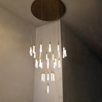 36 Inch Seeded Glass Raindrop Chandelier - Soltaire