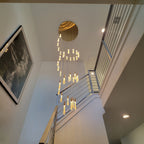 36 Inch Seeded Glass Raindrop Chandelier - Soltaire