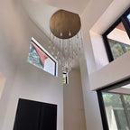 58 Inch Seeded Glass Raindrop Chandelier - Soltaire