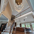 58 Inch Seeded Glass Raindrop Chandelier - Soltaire
