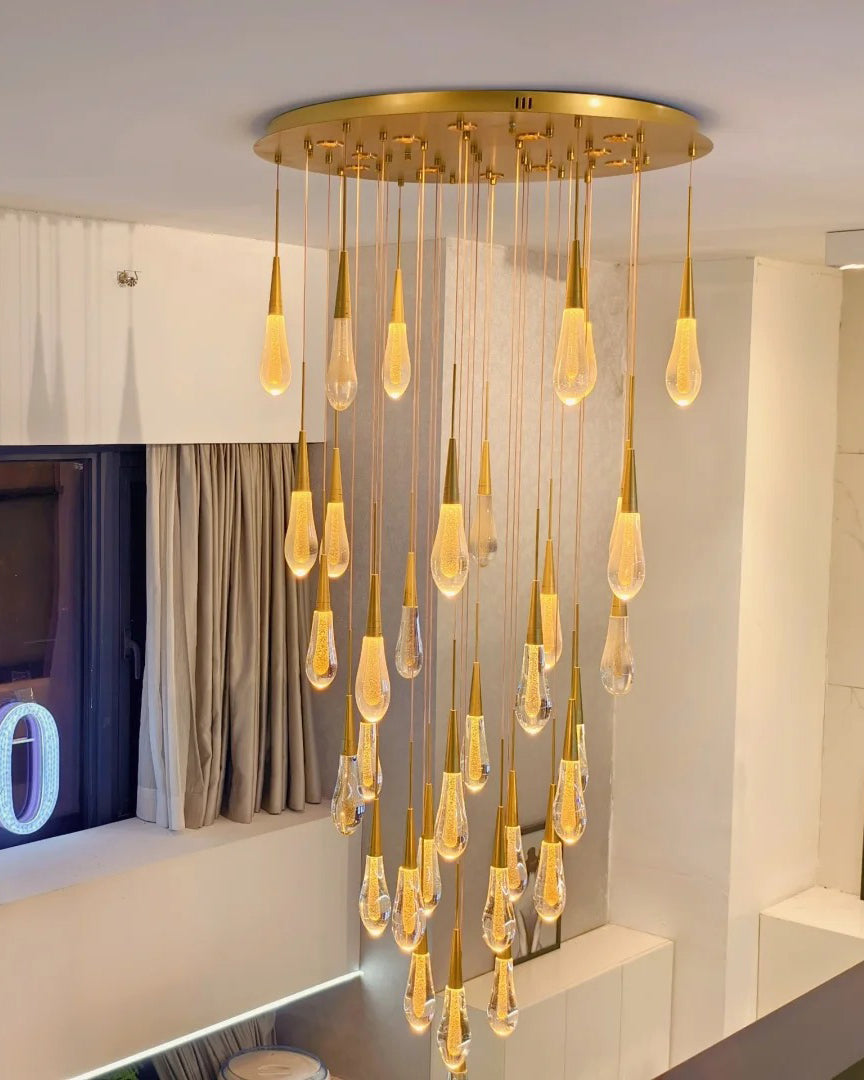 31 Inch Raindrop Round Chandelier