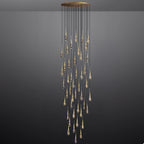 60 Inch Teardrop Glass Round Chandelier – Meteor