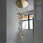 60 Inch Teardrop Glass Round Chandelier – Meteor