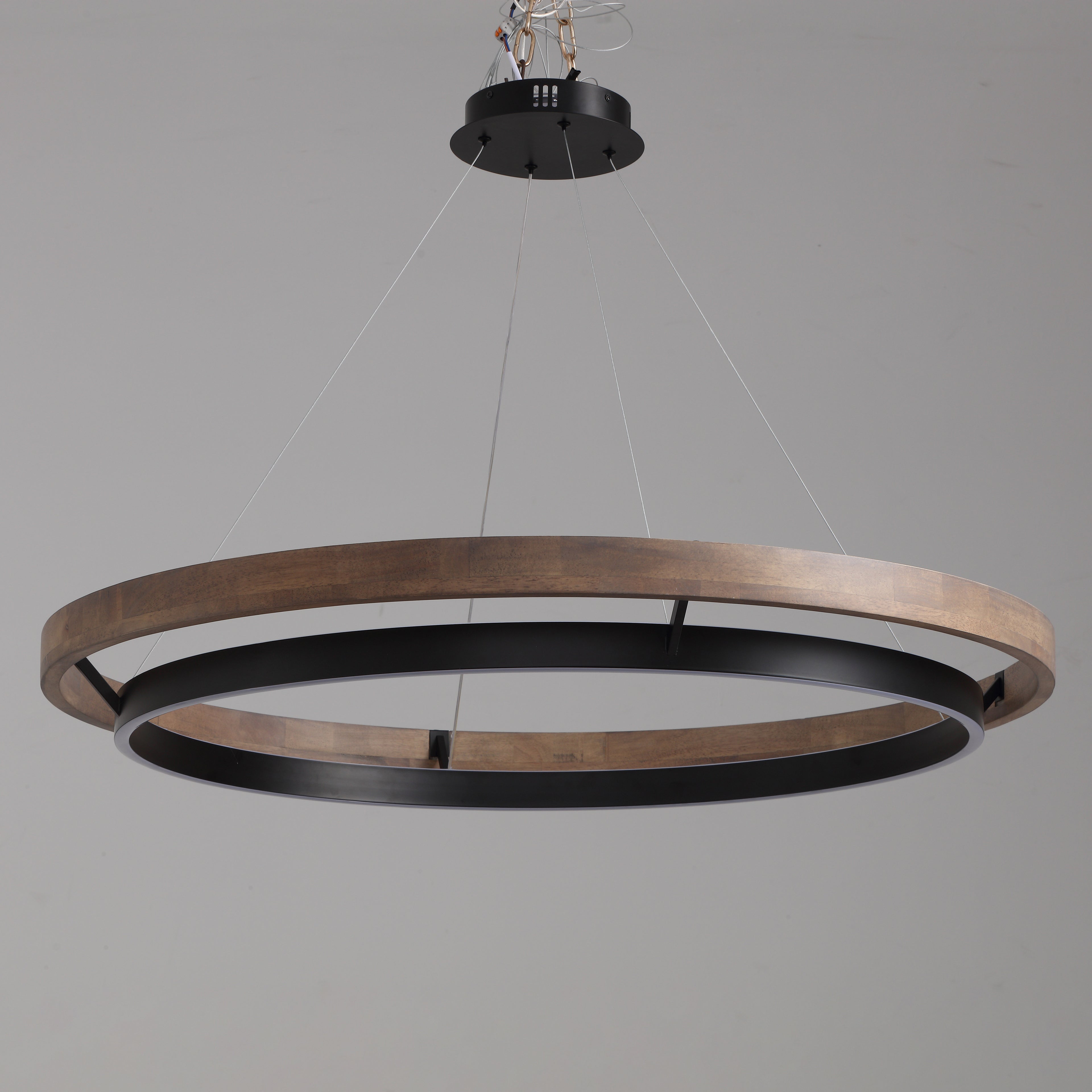 39 Inch Oak Ring LED Chandelier - Grace