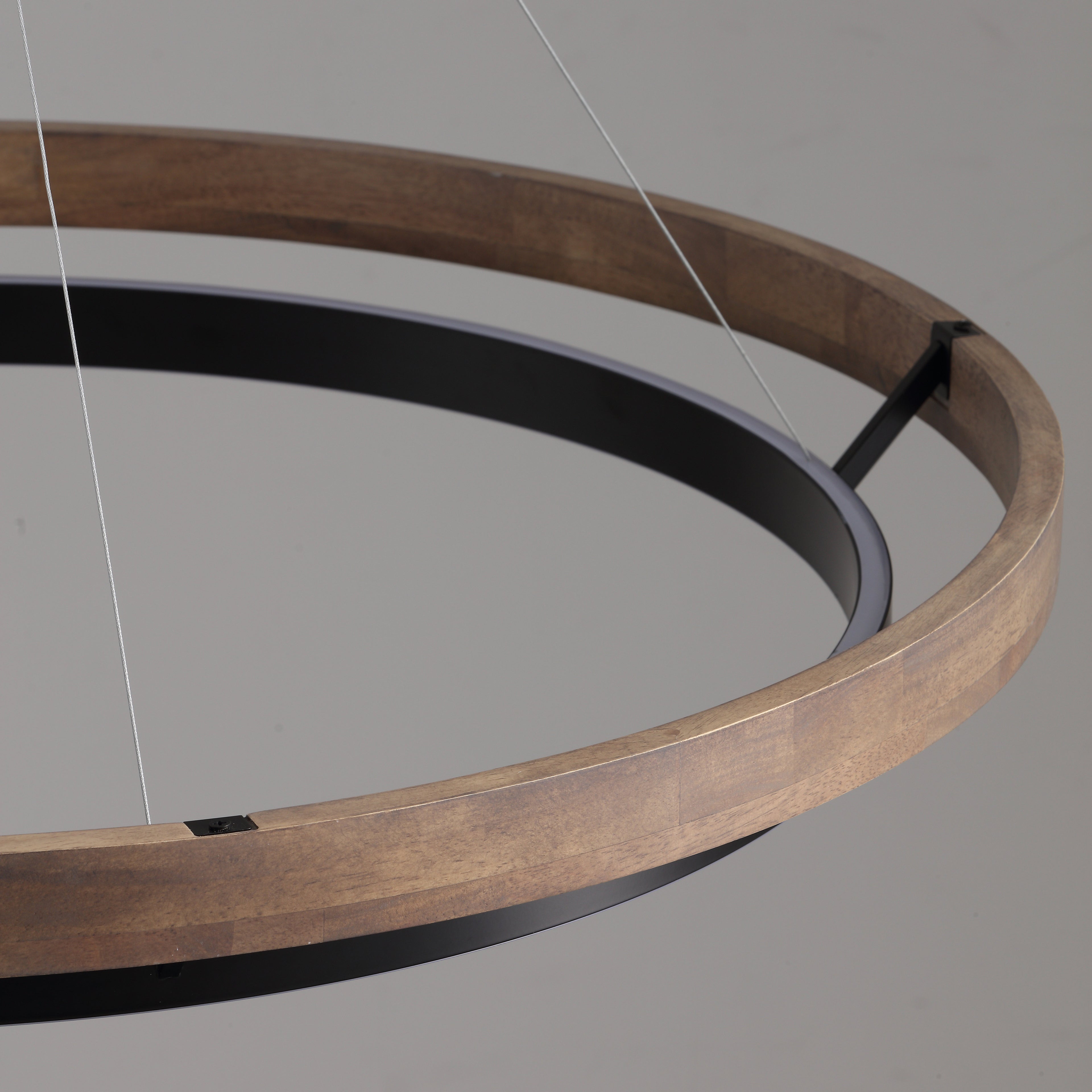 39 Inch Oak Ring LED Chandelier - Grace