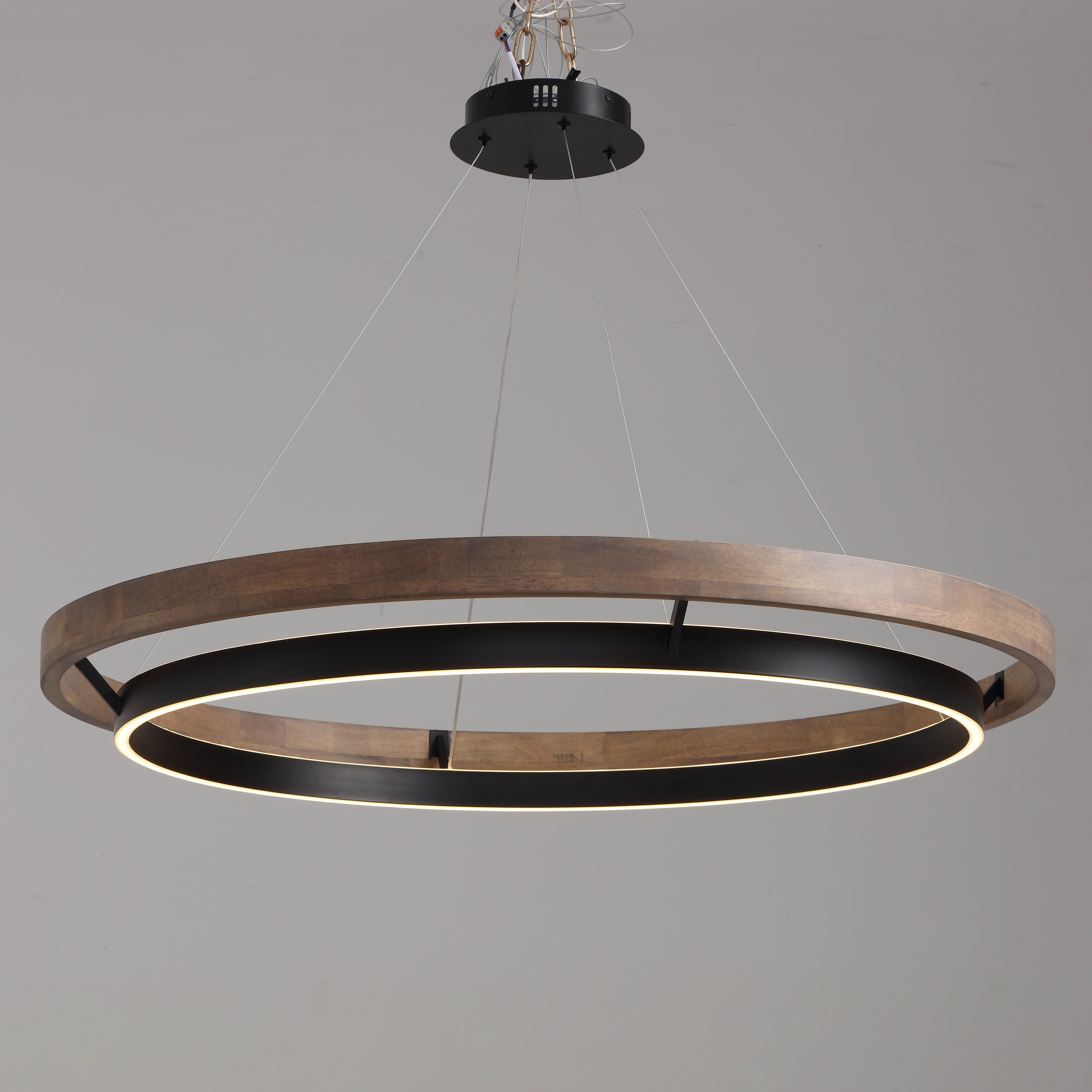 39 Inch Oak Ring LED Chandelier - Grace