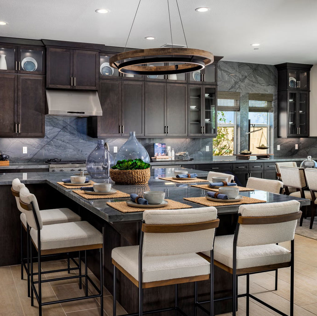 39 Inch Oak Ring LED Chandelier - Grace