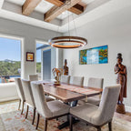 39 Inch Oak Ring LED Chandelier - Grace