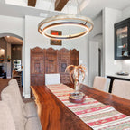 39 Inch Oak Ring LED Chandelier - Grace