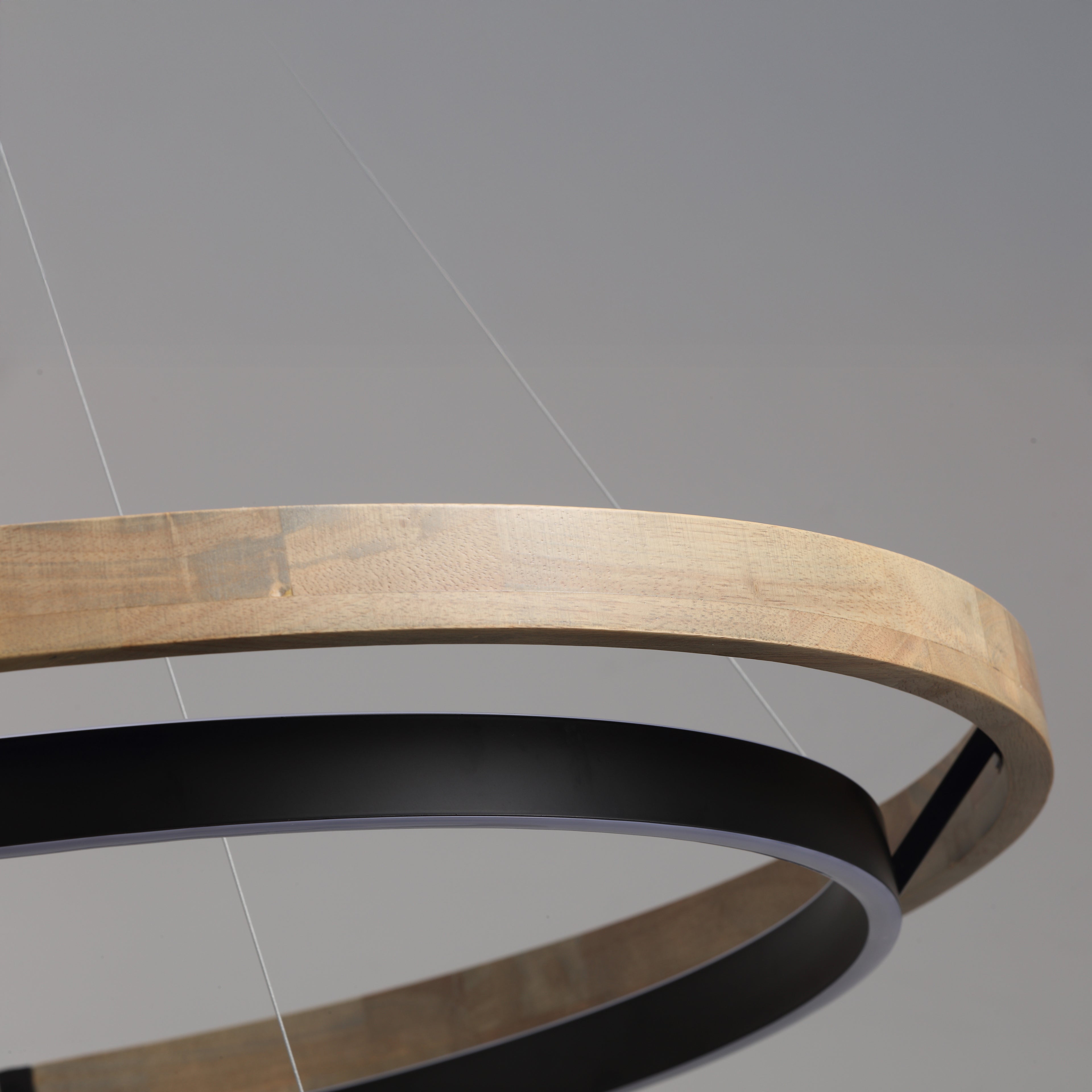48 Inch Oak Ring LED Chandelier - Grace