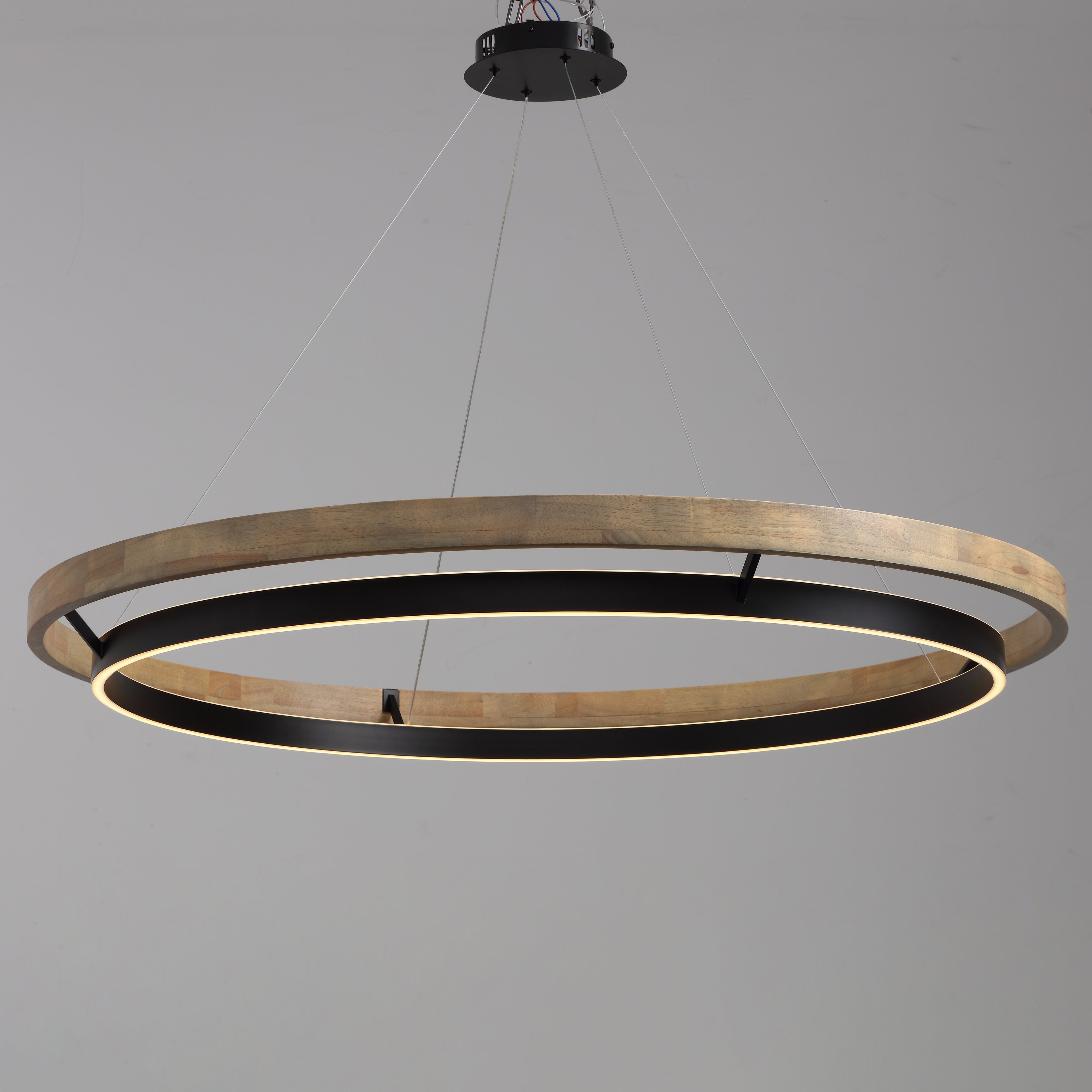 48 Inch Oak Ring LED Chandelier - Grace