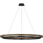 60 Inch Ring LED Wood Chandelier - Grace