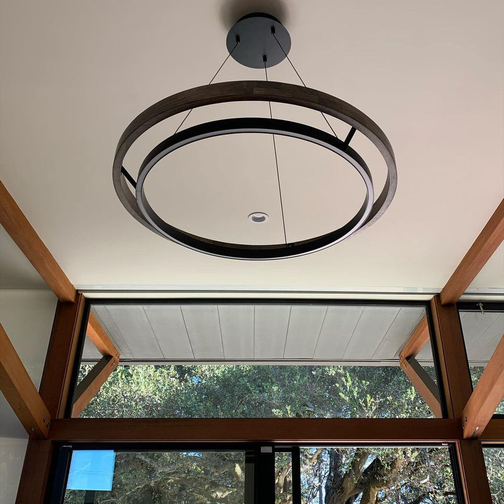 31 Inch Oak Ring LED Chandelier - Grace