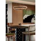 31 Inch Ring LED Wood Chandelier - Grace