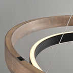 31 Inch Ring LED Wood Chandelier - Grace