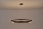 39 Inch Ring LED Walnut Chandelier - Grace